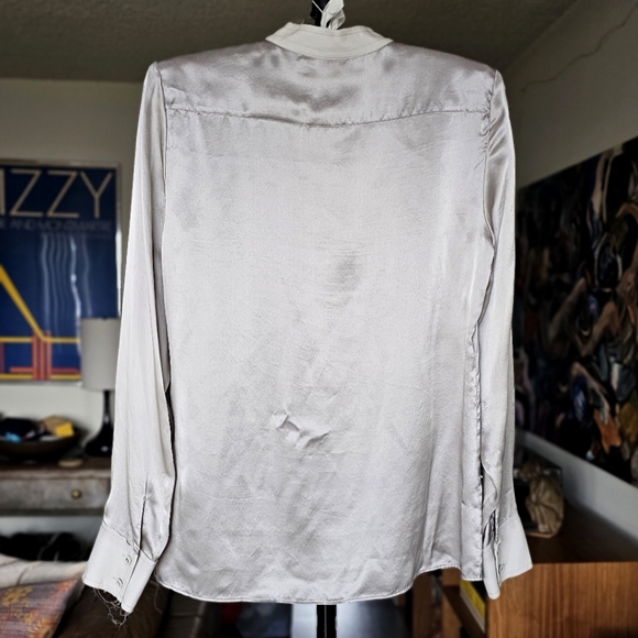 Banana Republic Band Collar Silk Blouse - Picture 4 of 7